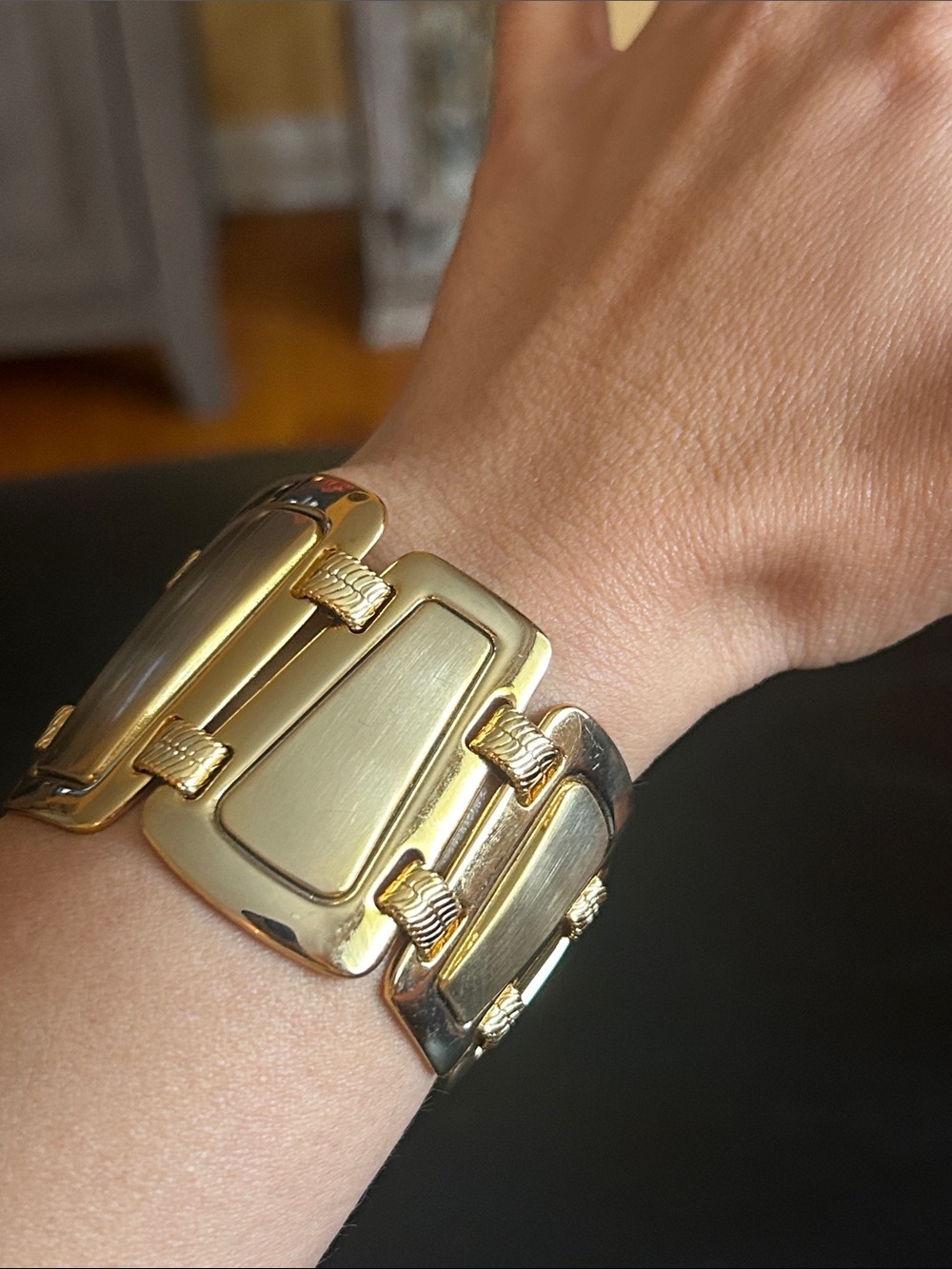 Brighton Trendoro Wide Gold Plated Link Bracelet